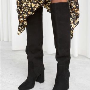 And Other Stories Over the Knee Suede Boots